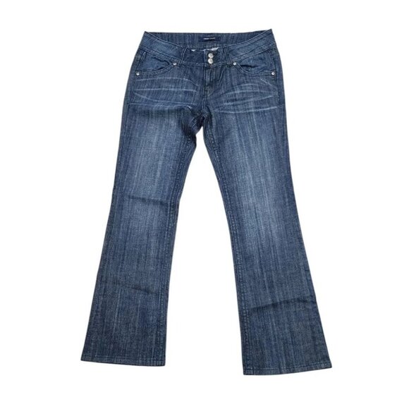 Vigoss Jeans Studio Boot Cut Size 9/10 30 Dark Wash Mid Rise Denim Stretch Flex - Picture 1 of 8